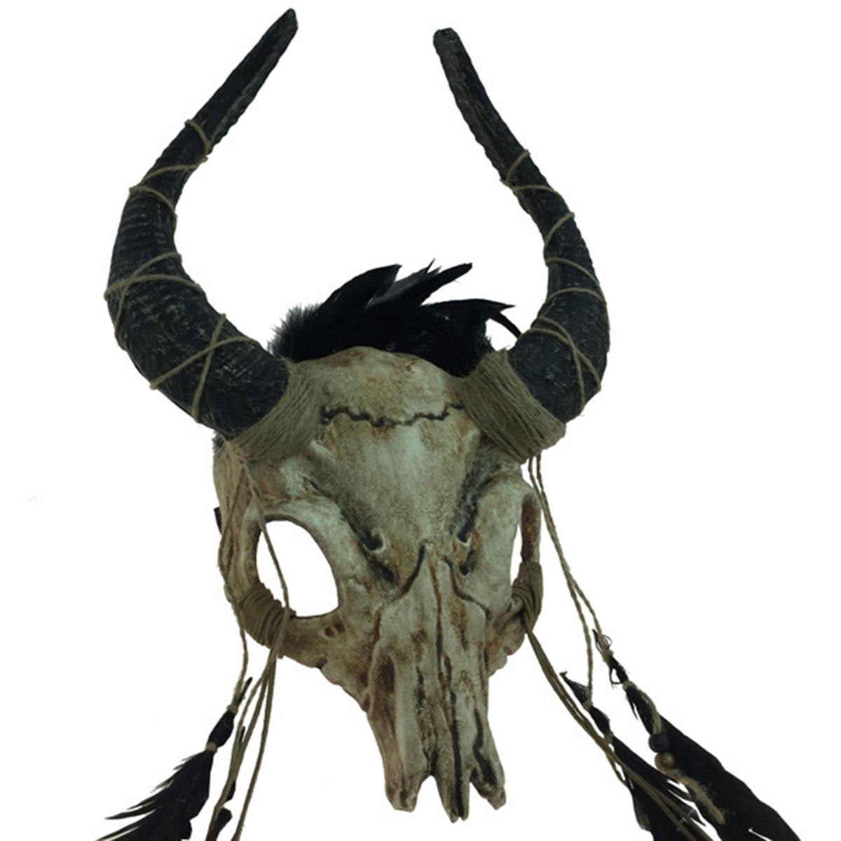 Ancestral Demon Mask with Horns for Adults