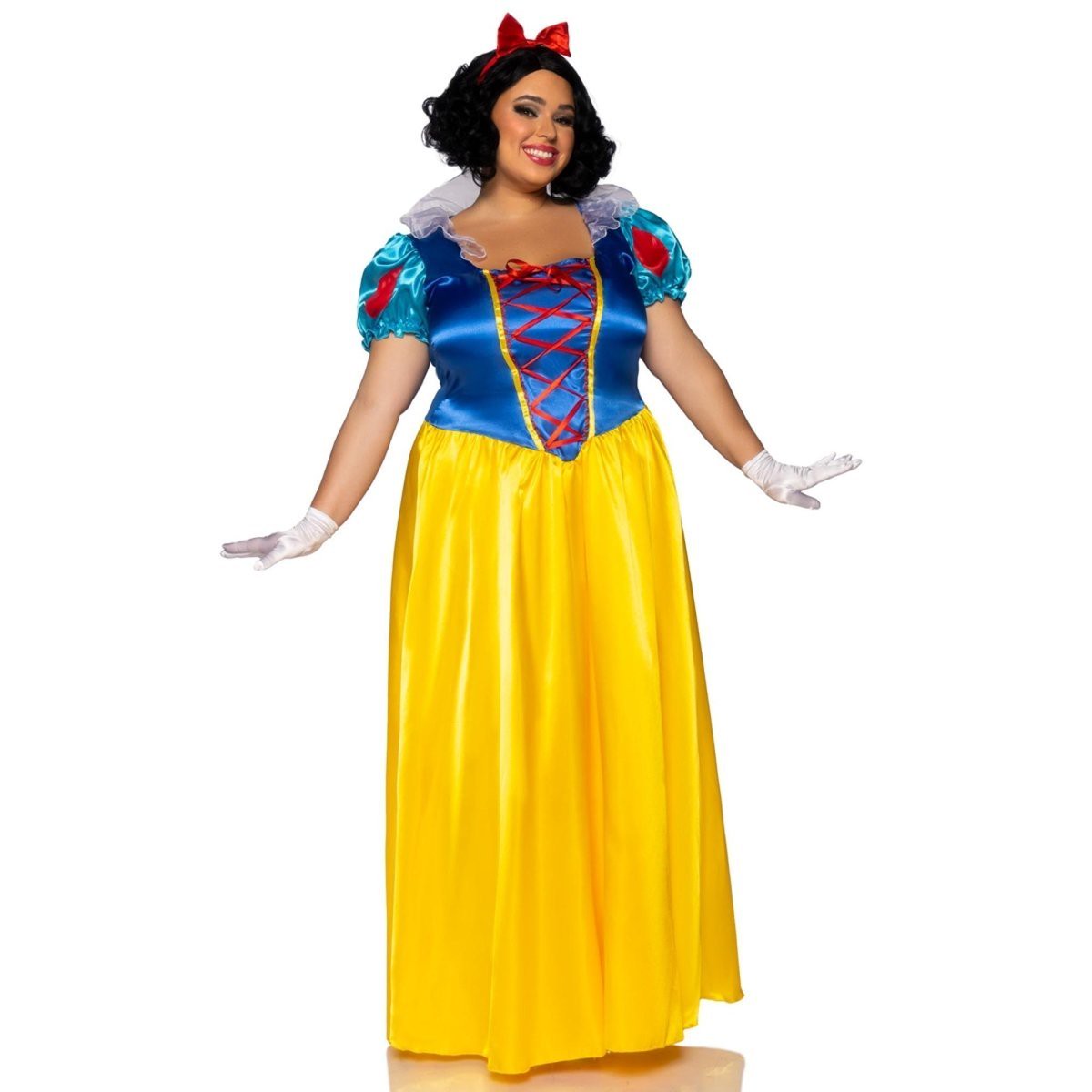 Fairy Tale Snow White Plus Size Costume for Adults, Long Dress
