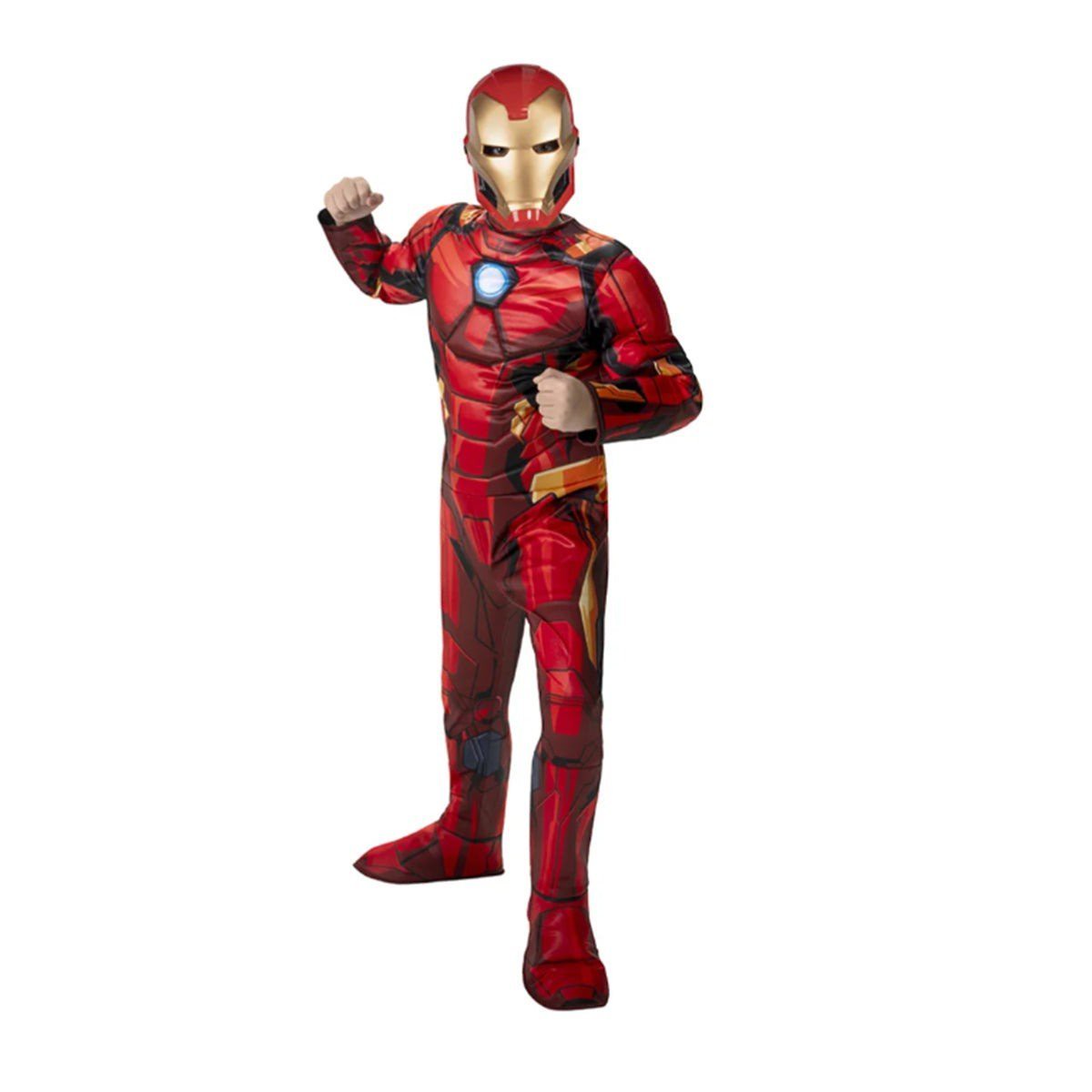 Marvel Avengers Iron Man Costume for Kids, Red Padded Jumpsuit