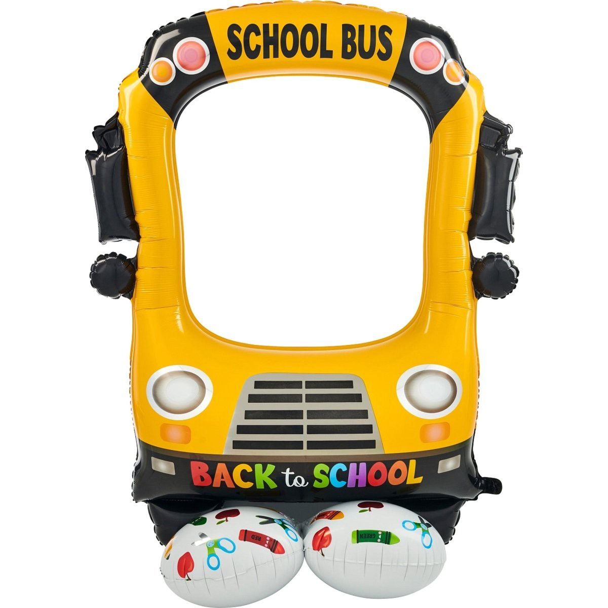 Back to School School Bus Airloonz Air-Filled Selfie Balloon, 41 x 56 Inches