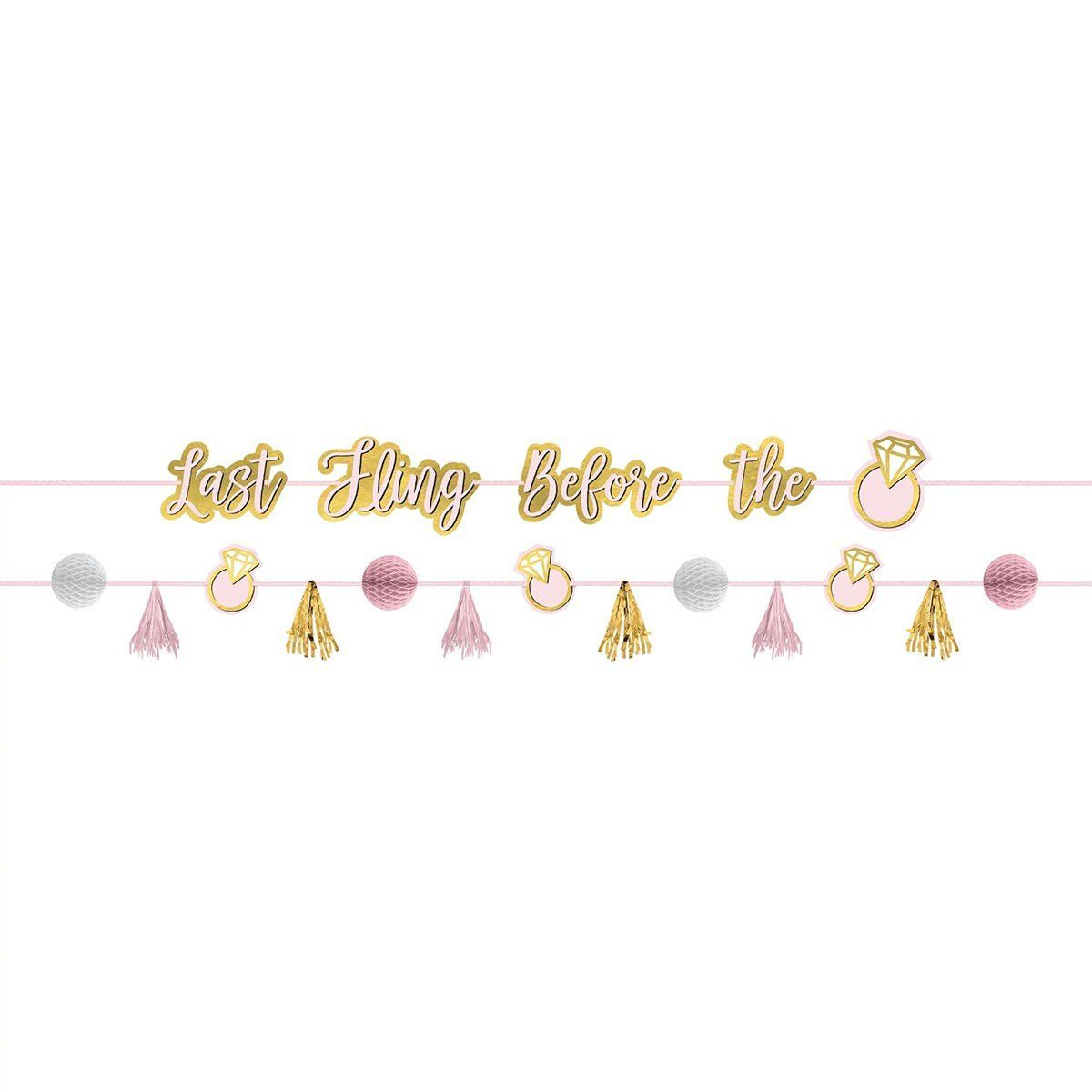 Bridal Shower Gold Double Banner, Luxurious Shower Collection, 2 count