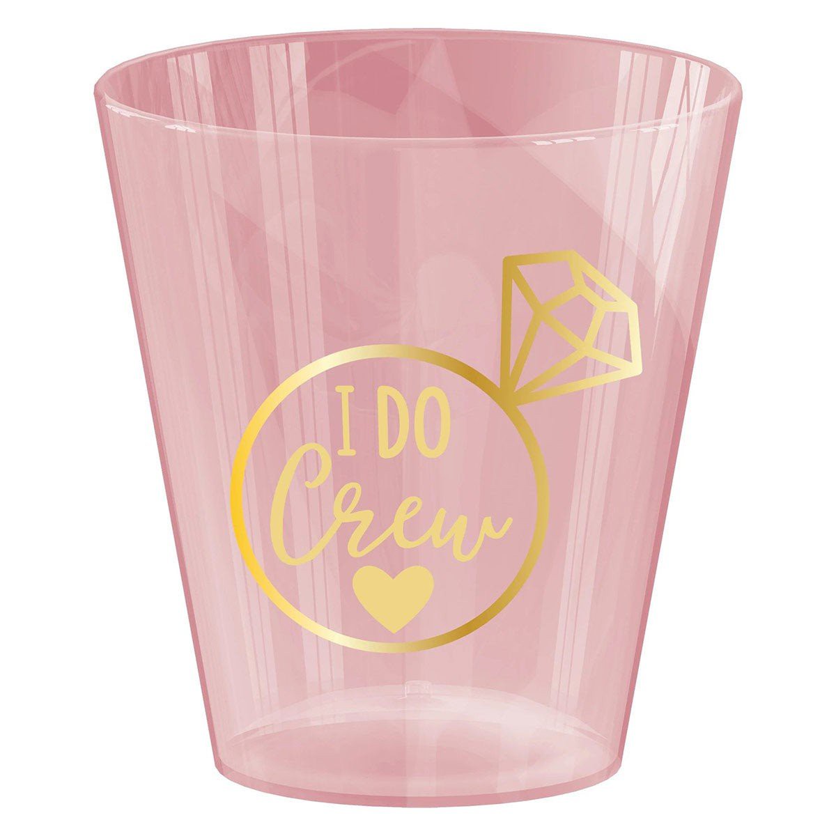 Bridal Shower Pink Plastic Shot Glasses, Luxurious Shower Collection, 2 oz, 40 Count