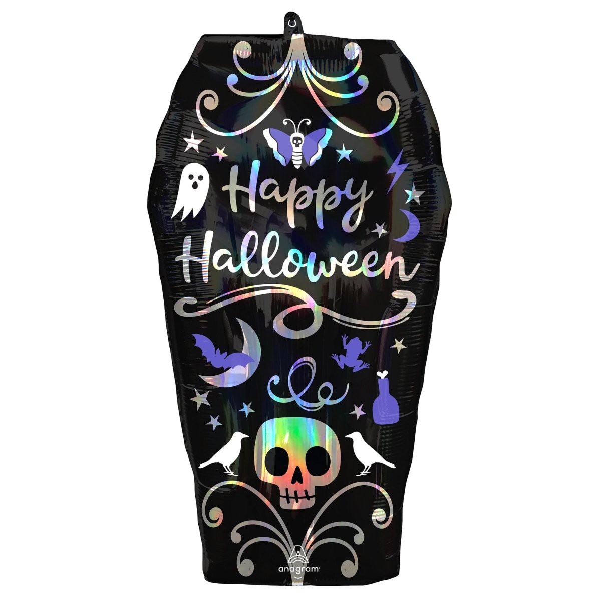 Halloween Iridescent Coffin Supershape Foil Balloon, 
