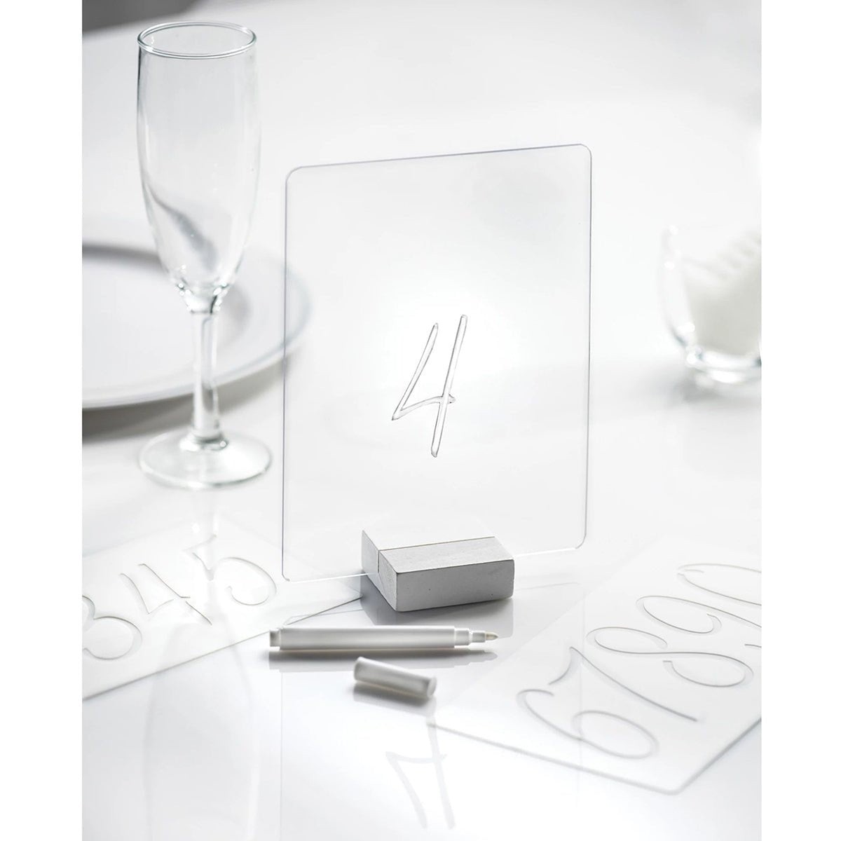 Wedding Table Sign With Stencils, Luxurious Shower Collection