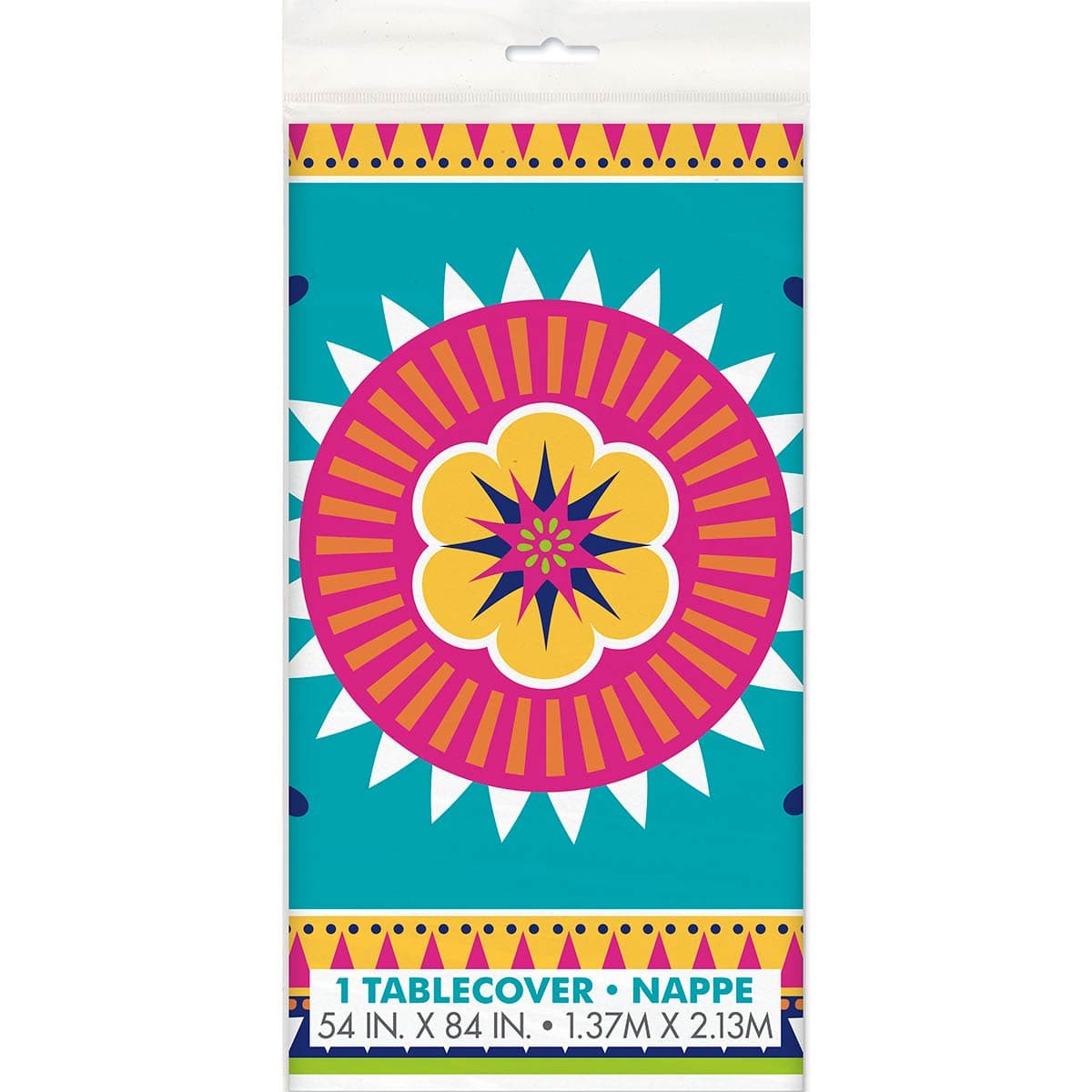 Boho Fiesta Plastic Table Cover, 54x84in