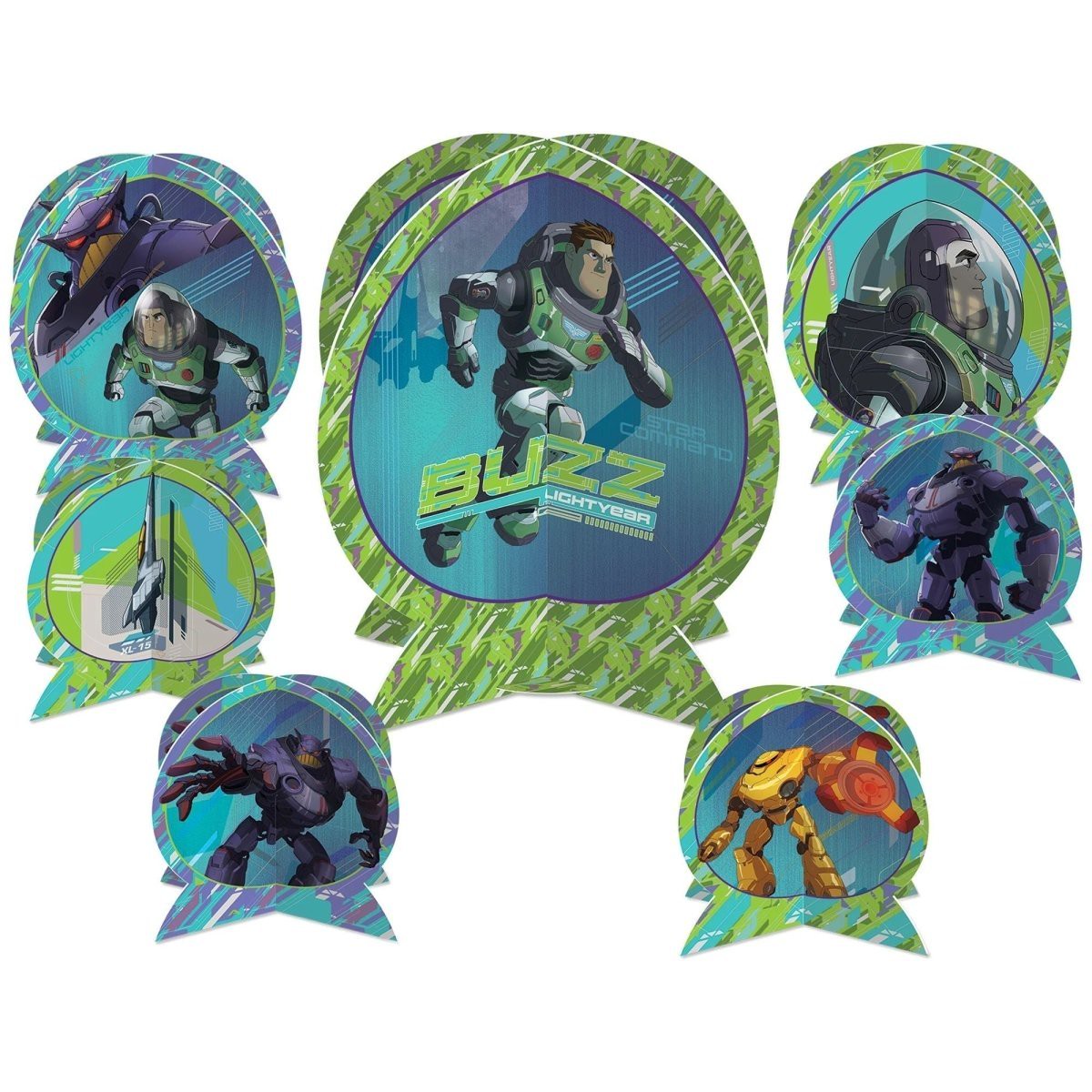 Buzz Lightyear Birthday Paper Table Centerpiece Decoration Kit, 6 Count