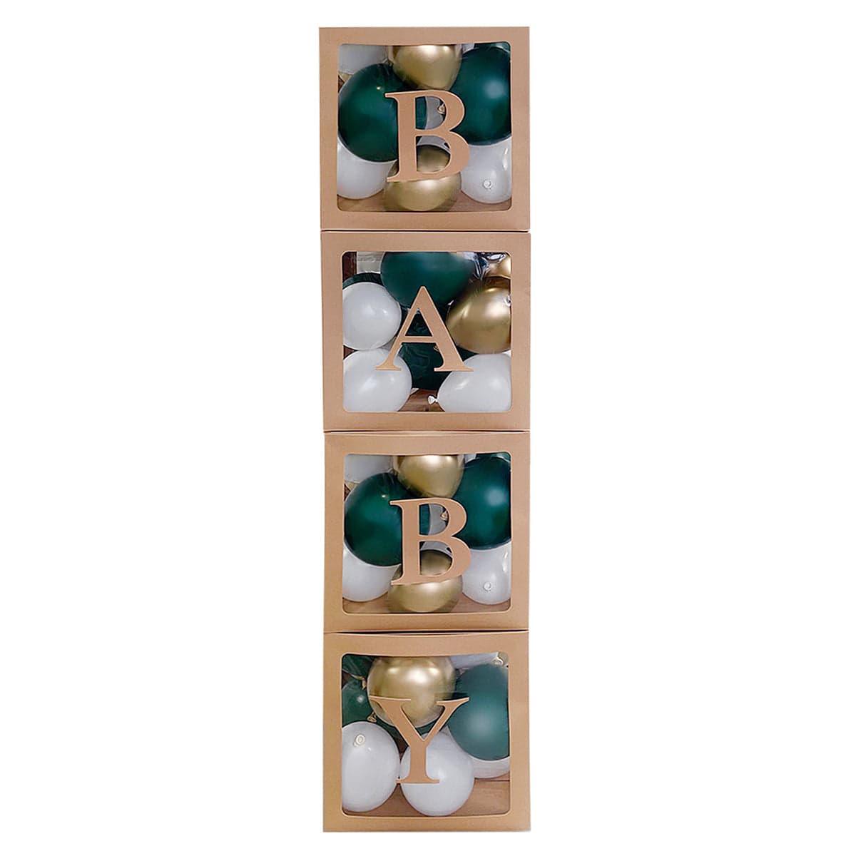 Kraft Paper Clear Balloon Boxes with 