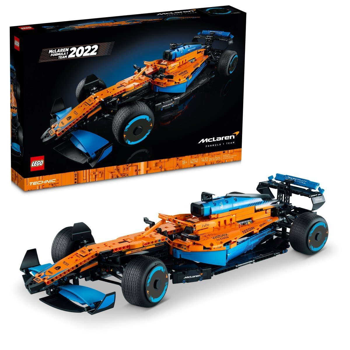 LEGO Technic McLaren Formula 1 Race Car, 42141, Ages 18+, 1432 Pieces