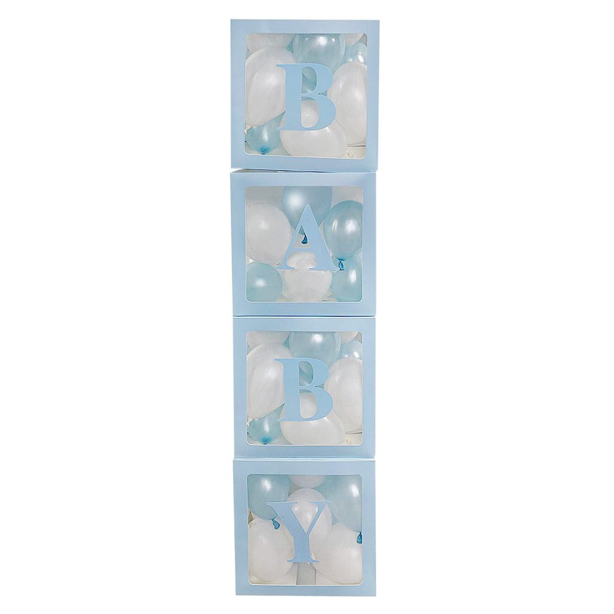 Light Blue Clear Balloon Boxes with 