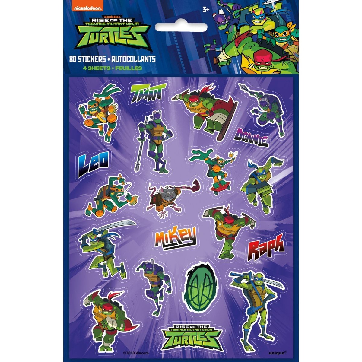 Ninja Turtles Sticker Sheets, 4 Count