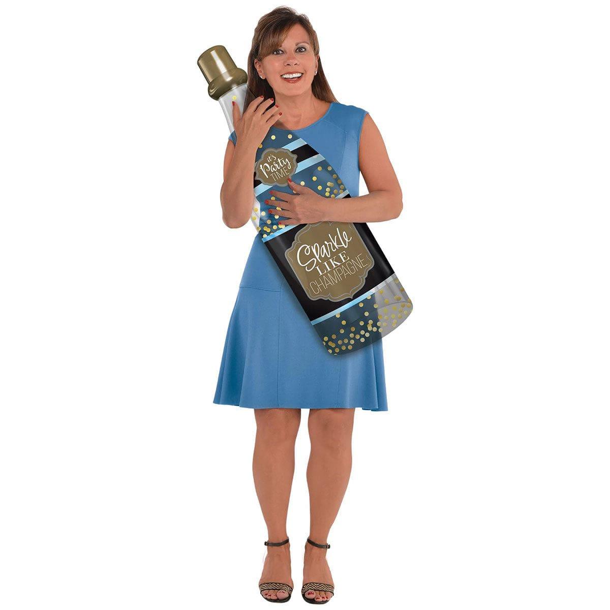 Golden Age Birthday Inflatable Champagne Bottle