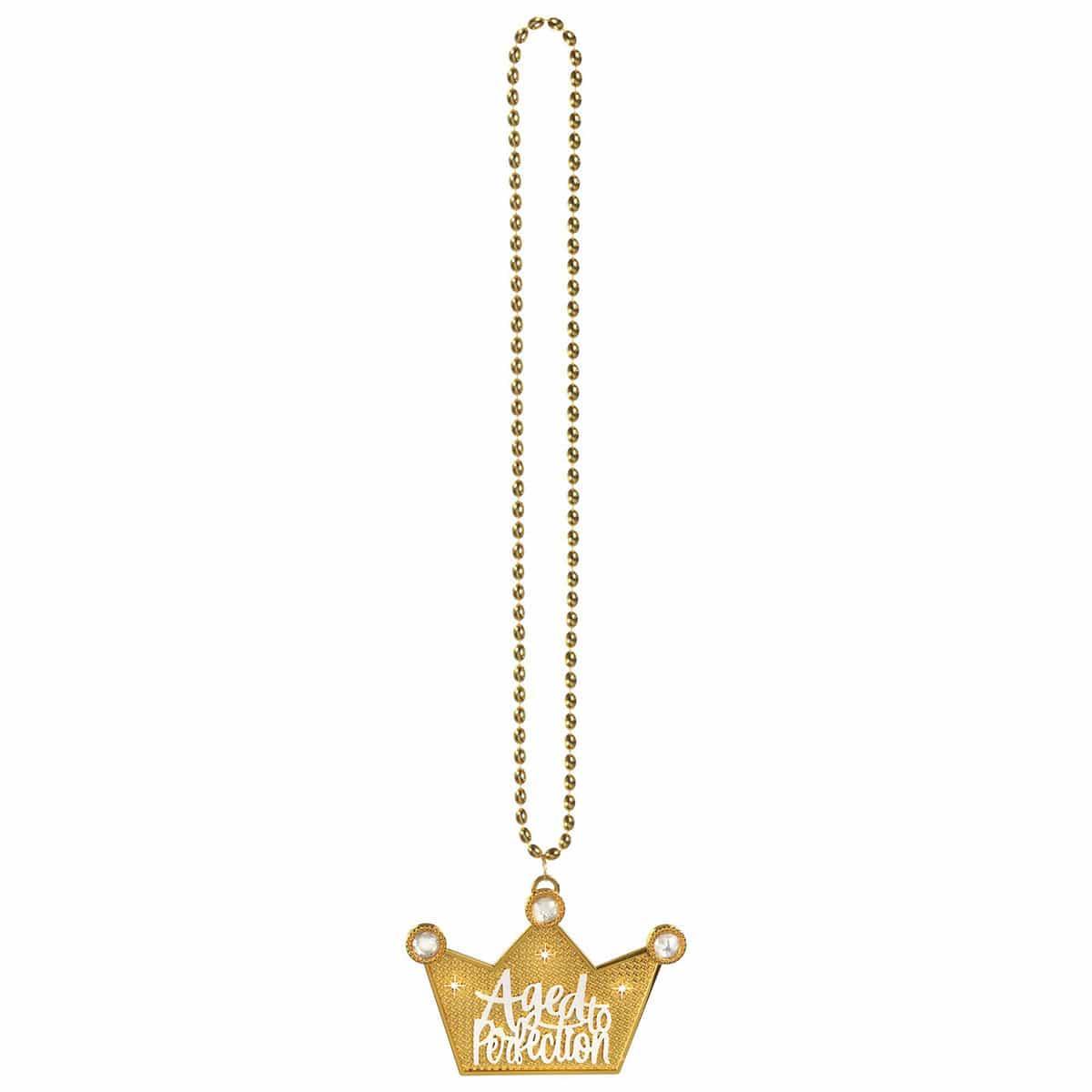 Golden Age Birthday Necklace with Medallion, 