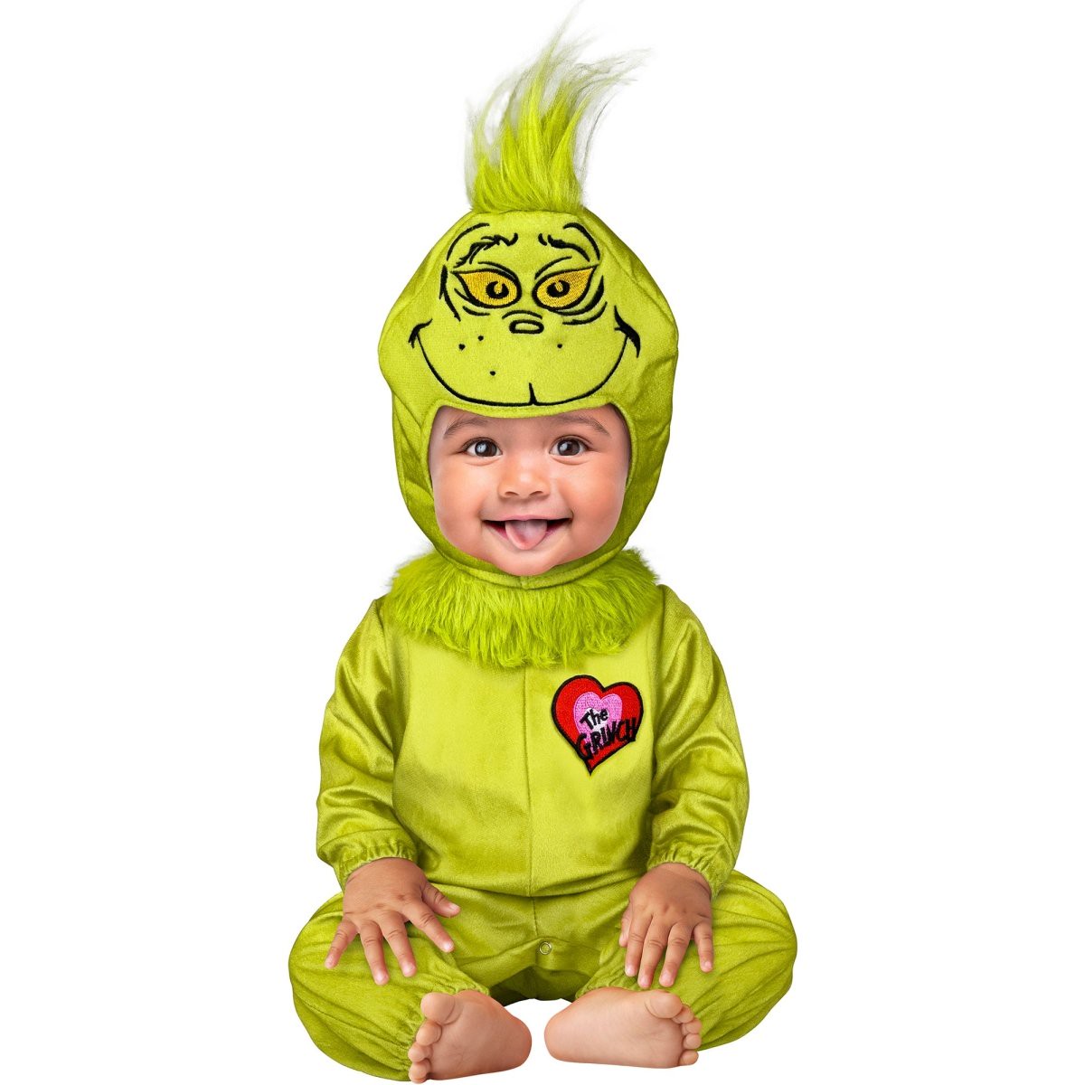 The Grinch Costume for Toddlers, Jumpsuit and Hooded Mask