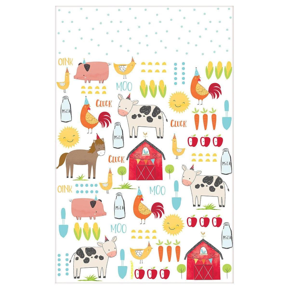 Barnyard Party Table Cover, Plastic, 54