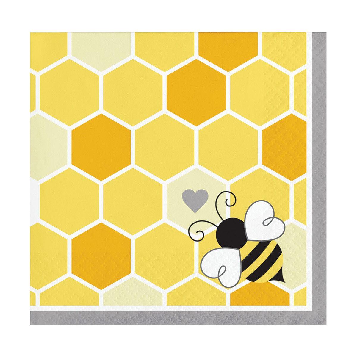 Bumblebee Baby Beverage Napkins, 16Count