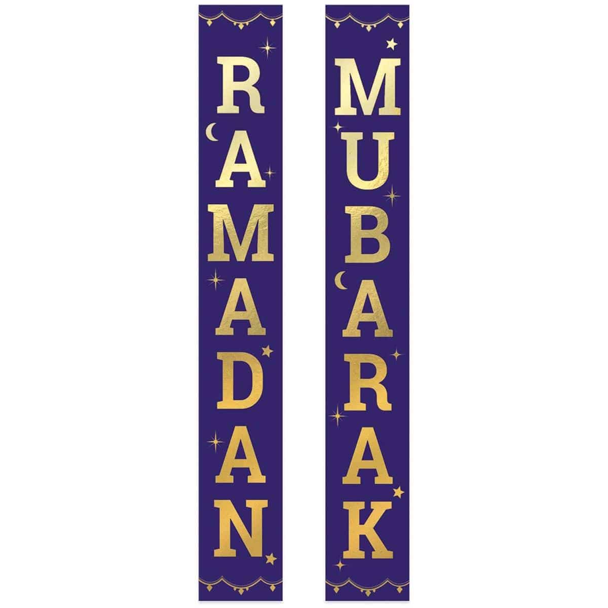 Eid Celebration Hanging Flags, 2 Count
