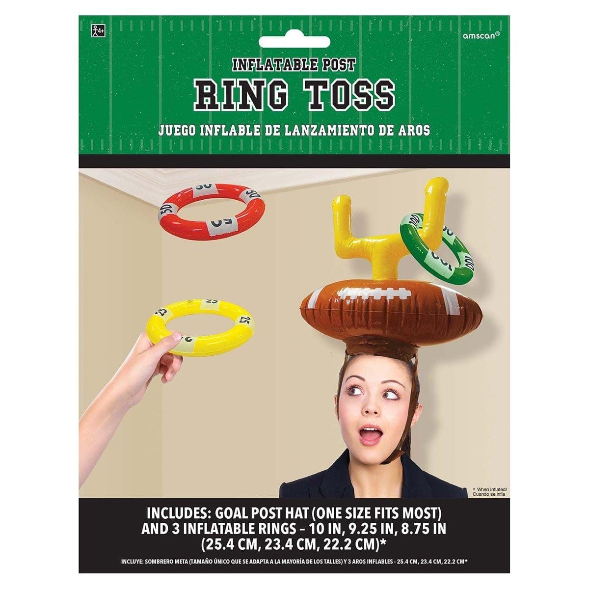Football Inflatable Post Ring Toss Game