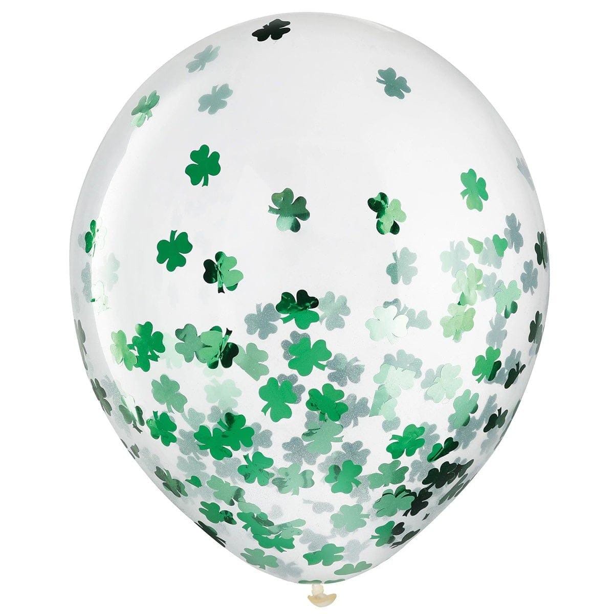 St-Patrick's Day Latex Balloons with Confetti, 12 in. 6 Count