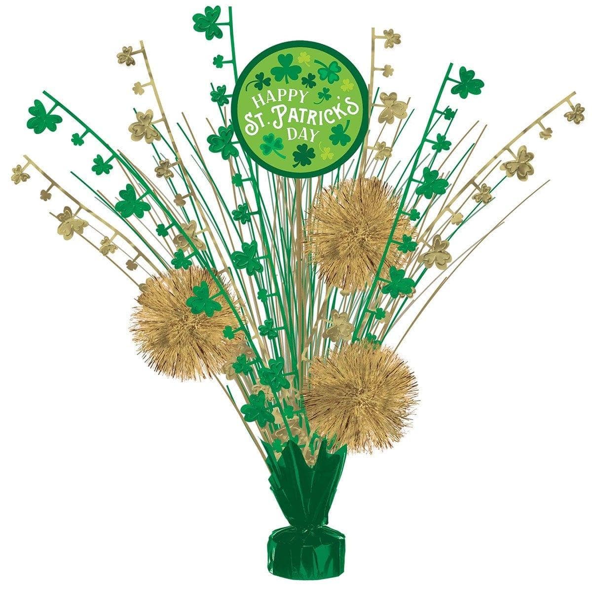 St-Patrick's Day Tinsel Burst Centerpiece