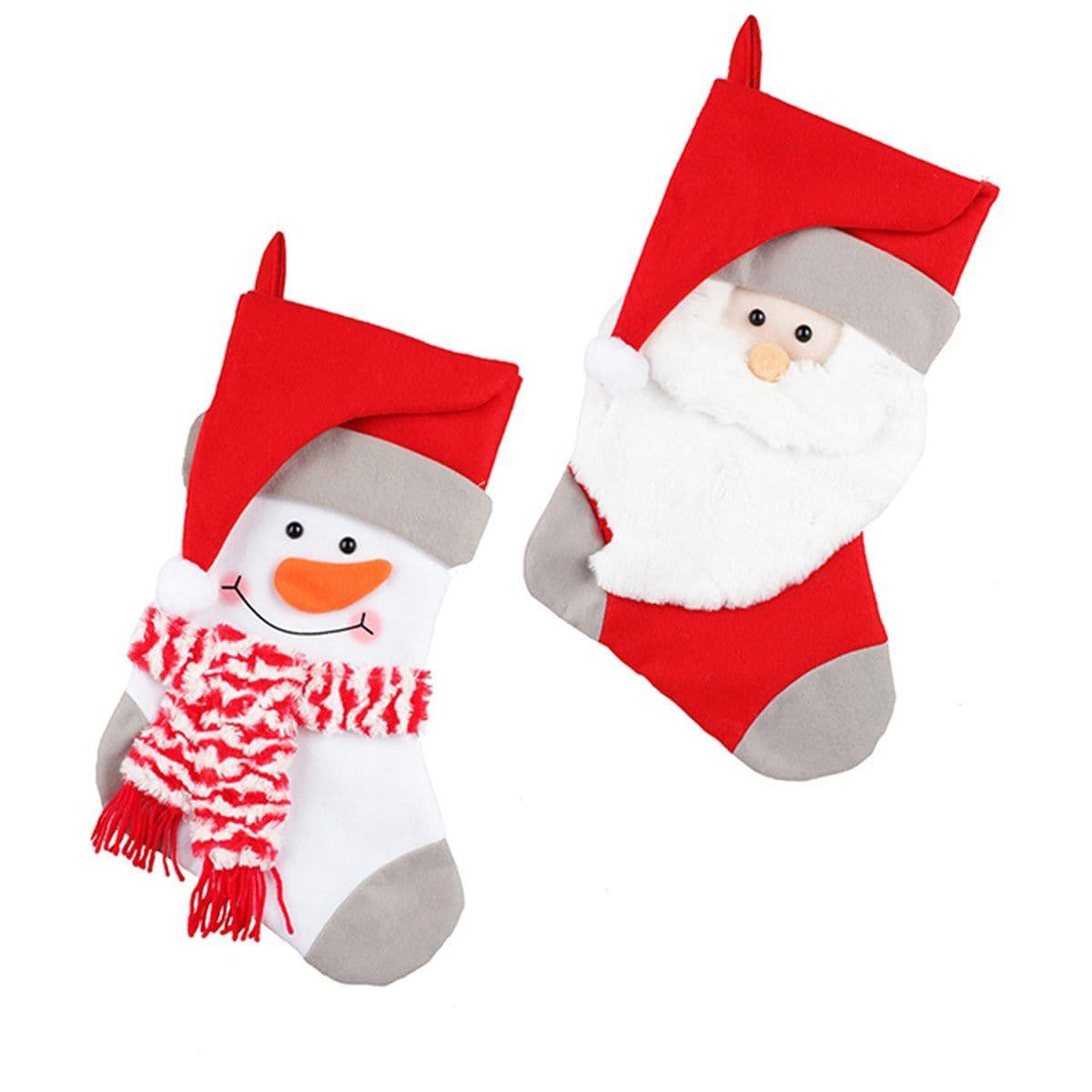 Red & White Fabric Stocking, Assortment, 1 count