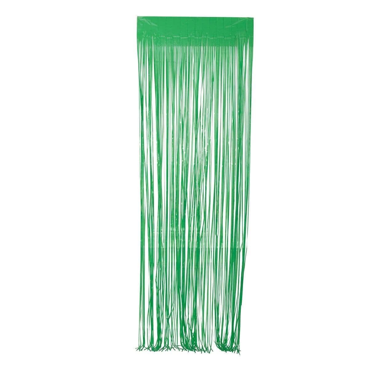 Green, Macaroon Collection, Foil Fringe Curtain