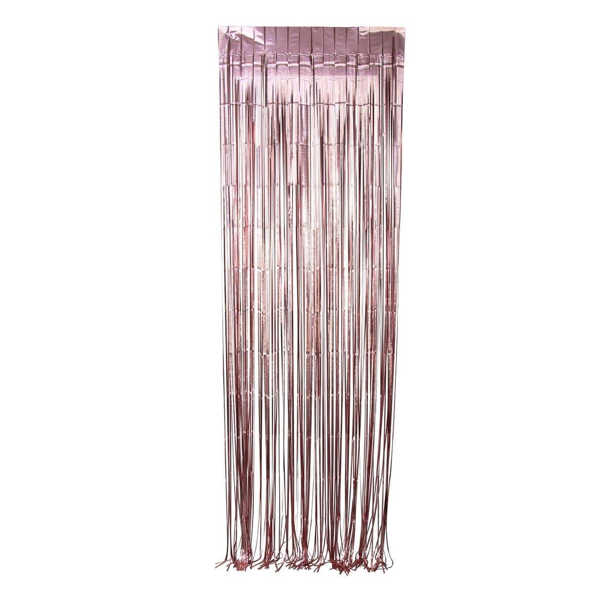 Rose Gold, Matte Collection, Foil Fringe Curtain
