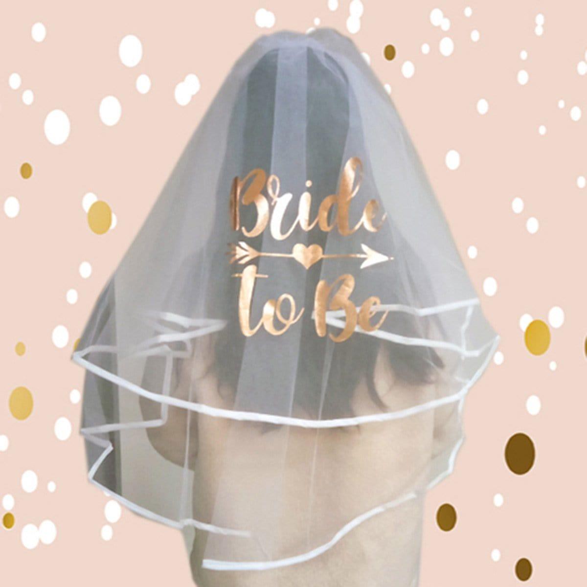 Luxury Bride To Be Printed Veil