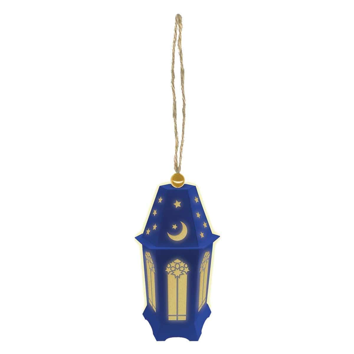 Eid Celebration Mini Lantern with LED Lights, 1 count