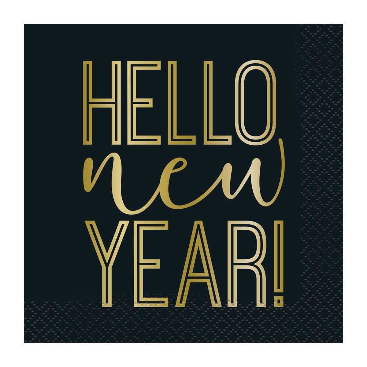 Roaring New Year Beverage Napkins, 16 per Package